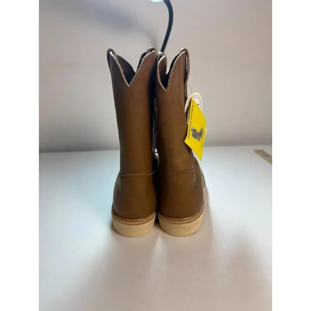 * NEW*Lehigh Leather Steel Toe Work Boots Size 7.5‎ Western Men’s